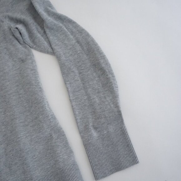 C.O.S. Gray Fine Knit 100% Cotton Crewneck  Lightweight Sweater Xs - Picture 2 of 5